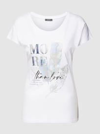 T-Shirt mit Rundhalsausschnitt von Montego Weiß - 34