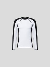 Longsleeve in Two-Tone-Machart von Balmain Weiß - 14