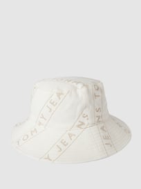 Bucket Hat mit Brand-Schriftzug von Tommy Jeans Weiß - 30