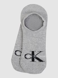 High cut kousenvoetjes met logo van CK Calvin Klein Grijs / zwart - 48