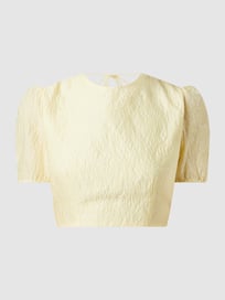 Kort blouseshirt met pofmouwen van Bardot Geel - 36