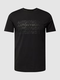T-Shirt mit Label-Print von Antony Morato Grau / Schwarz - 40