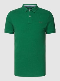 Poloshirt met labelstitching, model 'CLASSIC' van Superdry Groen - 10