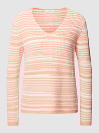 Gebreide pullover met all-over motief van Christian Berg Woman Oranje - 17