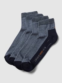 Socken mit Label-Print im 4er-Pack von camano Blau / Türkis - 41