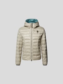 Daunenjacke mit Kapuze von Blauer USA Grau / Schwarz - 1