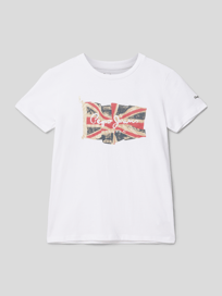 T-shirt met labelprint van Pepe Jeans Wit - 8