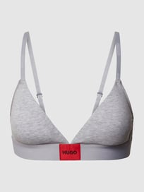 Triangelbeha met labelpatch, model 'Triangle Red Label' van HUGO Grijs / zwart - 15