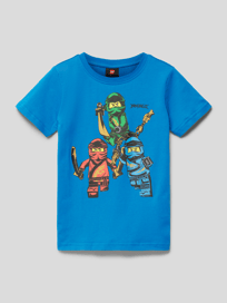 T-shirt met motiefprint van LEGO WEAR Blauw / turquoise - 47