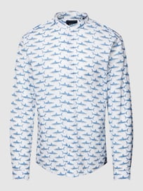 Vrijetijdsoverhemd met all-over motief, model 'Hedde' van JOOP! Jeans Wit - 46