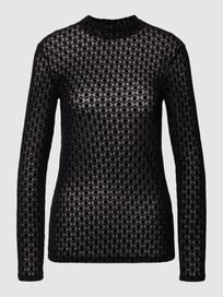 Longsleeve mit Stehkragen von Christian Berg Woman Grau / Schwarz - 12