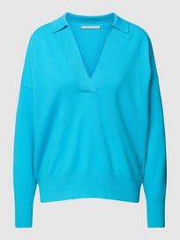 Kaschmir Pullover in Strick-Optik von (The Mercer) N.Y. Blau / Türkis - 28
