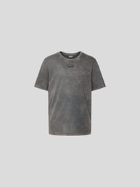 T-Shirt mit Rundhalsausschnitt von Diesel Grau / Schwarz - 4