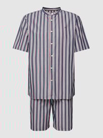 Pyjama met streepmotief, model 'WOVEN' van Tommy Hilfiger Rood - 34