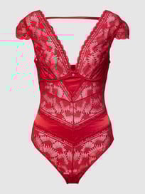 Body mit Spitzenbesatz Modell 'Adele' von s.Oliver RED LABEL Rot - 28