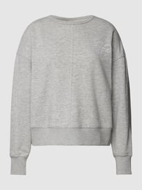 Sweatshirt mit Motiv-Stitching Modell 'Valentinstag' von comma Casual Identity Grau / Schwarz - 5