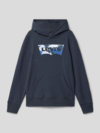 Hoodie mit gerippten Abschlüssen von Levi’s® Kids Grau / Schwarz - 2