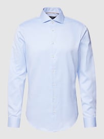 Slim Fit Business-Hemd mit Strukturmuster von Jake*s Blau / Türkis - 30