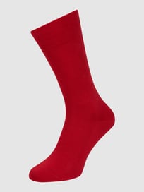 Sokken met elastische ribboordjes, model 'Family SO' van Falke Rood - 27