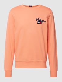 Sweatshirt met labelstitching van Tommy Hilfiger Oranje - 7