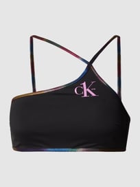 Bikini-Oberteil im One-Shoulder-Design von Calvin Klein Underwear Grau / Schwarz - 5