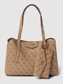 Bowling Bag mit Allover-Logo Modell 'BRENTON GIRLFRIEND' von Guess Weiß - 12