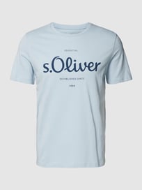 T-shirt met labelprint van s.Oliver RED LABEL Blauw / turquoise - 43