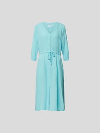 Hemdblusenkleid mit V-Ausschnitt von Honorine Blau / Türkis - 17