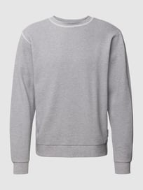 Sweatshirt mit Strukturmuster von Marc O'Polo Denim Grau / Schwarz - 23