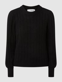 Pullover van wolmix, model ‘Glowie' van Selected Femme Grijs / zwart - 14