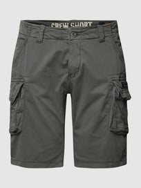 Bermuda met cargozakken, model 'CREW' van Alpha Industries Grijs / zwart - 48