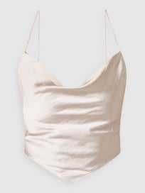 Korte top van satijn  van Gina Tricot Wit - 17