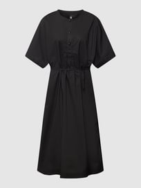 Midi-jurk met korte knoopsluiting en tailleriem van G-Star Raw Grijs / zwart - 35