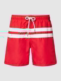 Zwembroek met contraststrepen van Marc O'Polo Rood - 46