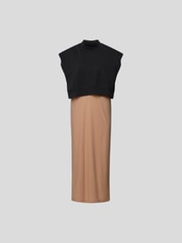 Midikleid im Lagen-Look von MM6 Maison Margiela Grau / Schwarz - 9