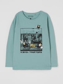 Shirt met lange mouwen met print van Blue Seven Groen - 39