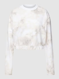 Kort sweatshirt in batiklook, model 'TIE DYE AOP CREW NECK' van Calvin Klein Jeans Wit - 16