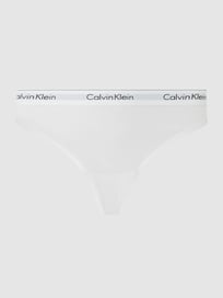 PLUS SIZE Tangaslip aus Baumwollmischung  von Calvin Klein Underwear Plus Weiß - 32