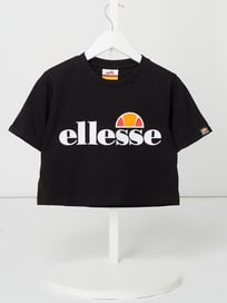 Boxy Fit T-Shirt mit Logo-Print Modell 'Nicky' von Ellesse Grau / Schwarz - 45