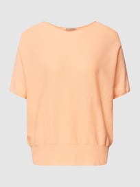 Oversized T-shirt in gebreide look, model 'SOMELI' van Drykorn Oranje - 8