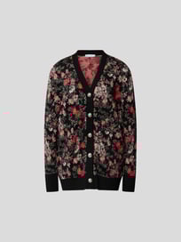 Cardigan mit floralem Muster von Paco Rabanne Grau / Schwarz - 4