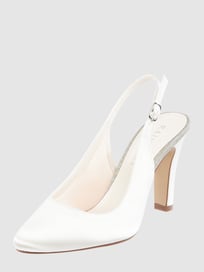 Pumps aus Satin mit Glitter-Effekt Modell 'Shelly' von Rainbow Club Weiß - 21