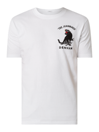 T-shirt van katoen, model 'Seldon' van Denham Wit - 13