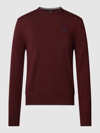 Strickpullover mit Label-Stitching von La Martina Rot - 33