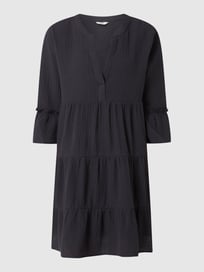 Kleid aus Musselin Modell 'Thyra' von Only Grau / Schwarz - 23