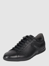 Sneaker van leer, model 'Saturn' van BOSS Grijs / zwart - 38