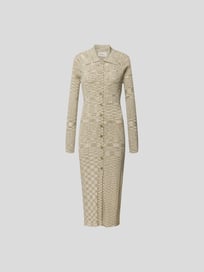 Hemdblusenkleid in Strick-Optik von Holzweiler Grau / Schwarz - 44