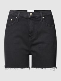 Korte jeans met gerafelde boorden, model 'MOM' van Calvin Klein Jeans Grijs / zwart - 29