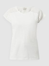 T-Shirt mit Lochstickerei von Esprit Weiß - 14