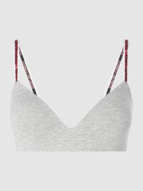 Triangelbeha met gewatteerde cups van TOMMY HILFIGER Grijs / zwart - 42